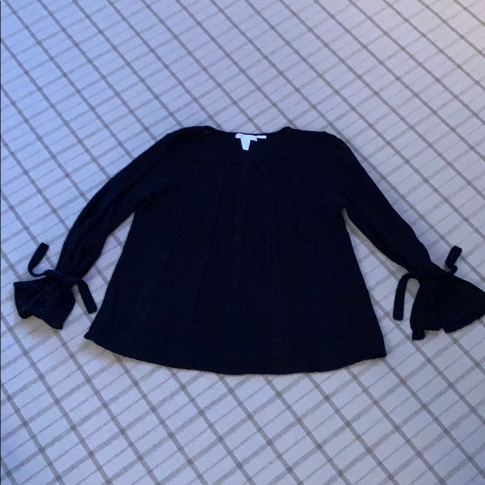 Design History cable sweater with wrist ties